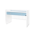 Bed DREAM NEW 60x120 white+baby blue /transformed into a study desk/
